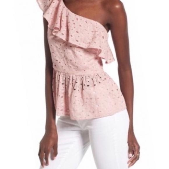 J.O.A. Tops - 💋 One Shoulder JOA Pink top